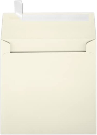 LUXPaper Square Invitation Envelopes Peel Press 5 12 x 5 12 Natural 70lb Text 50 Qty
