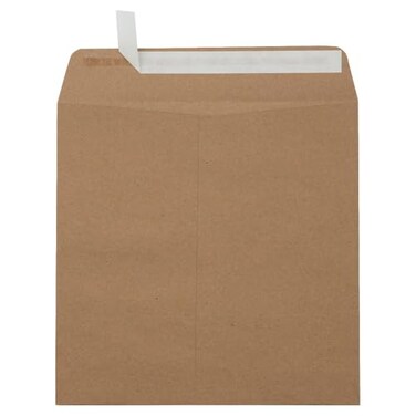 LUXPaper Square Invitation Envelopes Peel Press 8 x 8 Grocery Bag Brown 70lb Text 50 Qty