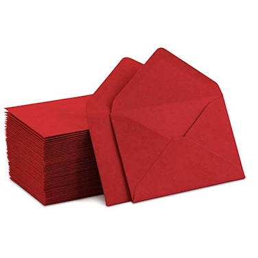 Purple Q Mini Red Envelopes 60 Pack 4 x 27 Small Gift Card Envelopes for Notes Invitations Party Favors Weddings Holidays