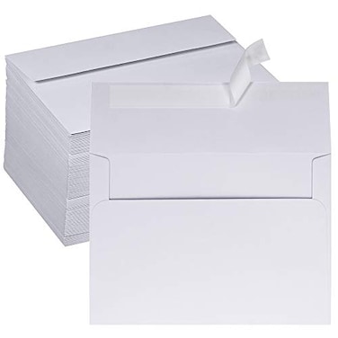 Supla 150 Pcs A7 Invitation Envelopes in White Peel Seal Self Seal 5 14 x 7 14 Envelopes 95lbs Paper Stock for Weddings Shower Invitations Mailings Announcements 5 x 7 Greeting Cards