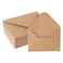 Janvale Vflap Kraft Envelopes 50 Pack 4 x 6 Inch A4 Envelopes Card Envelopes Brown Envelopes Kraft Paper Envelopes for Invitations Postcard Envelopes Water Base Adhesive Gummed Flap