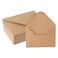 Janvale Vflap Kraft Envelopes 50 Pack 4 x 6 Inch A4 Envelopes Card Envelopes Brown Envelopes Kraft Paper Envelopes for Invitations Postcard Envelopes Water Base Adhesive Gummed Flap