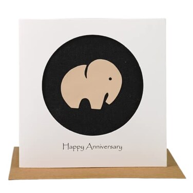 Camellia Bees 14th Wedding Anniversary Card for Wife Husband Her Him Ivory Theme Handmade Greeting Card Unique Keepsake 14 Year Anniversary Keepsake for Couple Blank Inside with Envelope 14th