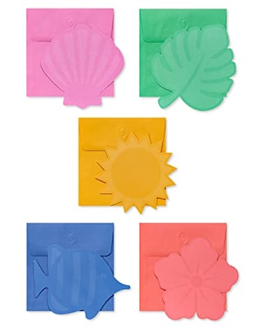 American Greetings Single Panel Blank Cards with Envelopes Summer 100Count