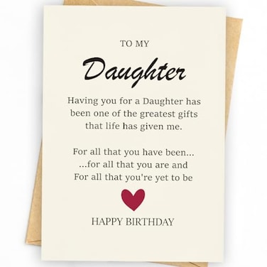 WowBefun Daughters Birthday Card Happy Gift for Her