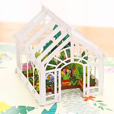 Liif 3D Pop Up Birthday Card for Women Greenhouse Floral Greeting Card Unique Gift for Mom Wife Sister Her Includes Message Note Envelope