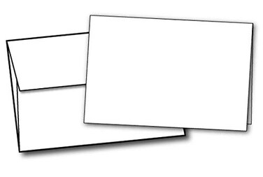 Desktop Publishing 4 x 6 Heavyweight Blank White Greeting Card Sets 40 Cards Envelopes