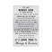 Alotozo Bonus Son Gifts To My Bonus Son Stainless Steel Wallet Card Stepson Sentimental Keepsake Gift Christmas Birthday Gift Idea
