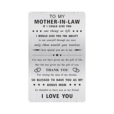 Alotozo Mother in Law Christmas Wallet Card Gifts to My Mother in Law Best MothersinLaw Gift Ideas