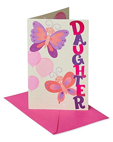 American Greetings Birthday Card for Daughter Butterfly