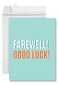 Andaz Press Funny Jumbo Farewell Card With Envelope 85 x 11 inch Office Card Farewell Good Luck Diamond Blue 1Pack Includes Envelope