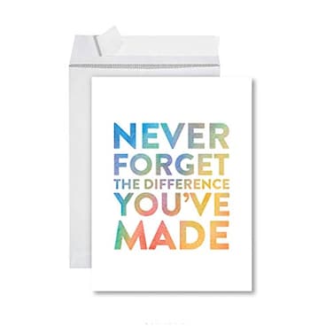 Andaz Press Funny Jumbo Large Retirement Card With Envelope 85 x 11 inch Greeting Card Never Forget The Difference Youve Made Teacher Doctor Nurse