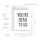 Andaz Press Funny Jumbo New Job Card With Envelope 85 x 11 inch Farewell Retirement Office Youre Dead To US 1Pack Includes Envelope