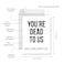 Andaz Press Funny Jumbo New Job Card With Envelope 85 x 11 inch Farewell Retirement Office Youre Dead To US 1Pack Includes Envelope
