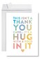 Andaz Press Funny Jumbo Thank You Card With Envelope 85 x 11 inch Big Greeting Card Hug With A Fold In It 1Pack Huge Large Group Greeting Card Includes Envelope Large Thank You Card