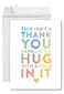 Andaz Press Funny Jumbo Thank You Card With Envelope 85 x 11 inch Big Greeting Card Hug With A Fold In It 1Pack Huge Large Group Greeting Card Includes Envelope Large Thank You Card