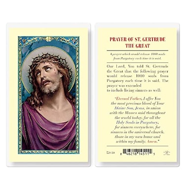 Artisan Owl Prayer of Saint Gertrude Holy Cards Set of 5
