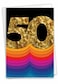 The Best Best Card Co 1 Birthday Card for 50 Year Old Man with Envelope Bold Gold Milestones 50 Bold Milestones 50 C6110CMBG