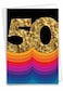 The Best Best Card Co 1 Birthday Card for 50 Year Old Man with Envelope Bold Gold Milestones 50 Bold Milestones 50 C6110CMBG