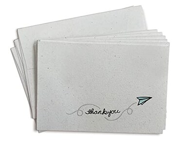 Black Tabby Studio Paper Plane Thank You Cards 24 Greeting Cards with Envelopes