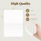 Goefun Blank White Cards and Envelopes with Clear Cello Bags 100 Pack 5 x 7 Folded Cardstock and A7 Envelopes Self Seal for Invitations Wedding Birthday and DIY Greeting Cards