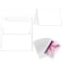 Goefun Blank White Cards and Envelopes with Clear Cello Bags 100 Pack 5 x 7 Folded Cardstock and A7 Envelopes Self Seal for Invitations Wedding Birthday and DIY Greeting Cards