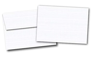 Desktop Publishing Blank White LINEN TEXTURED 5 X 7 Cards with Envelopes 40 Cards Envelopes