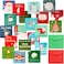 Crtiin 300 Set Mini Christmas Cards with Envelopes for Kids Tiny Holiday Greeting Assortment Small Christmas Cards with 300 EnvelopesCute