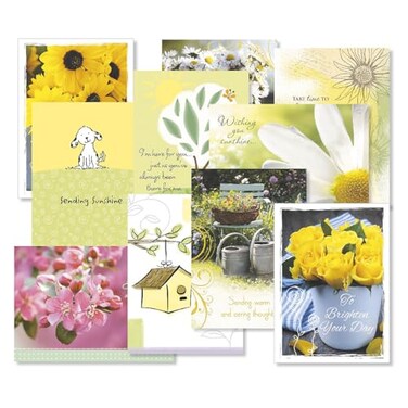 Current Florals Get Well Cards Get Well Soon Cards Assortment Set of 20 10 Unique Designs Large 5 x 7 Inch Cards Sentiments Inside For Women Men