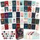 Decorably 100 Pack Foiled Glittery Boxed 6x4in Assorted Christmas Cards with Envelopes and Stickers 100 Unique Holiday Designs Seasons Greetings for Loved Ones Printed Message Gifting Mailing