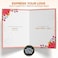 Decorably Glittery 5x8in Handmade Individual Happy Mothers Day Card for Mom with Red Ribbon and Flower Cutout with Envelope and Stickers Printed Message Inside Gifting Mailing