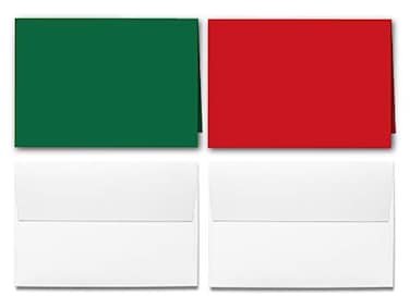 Desktop Publishing Supplies Blank Christmas Greeting Cards Holiday Red and Green A2 425 x 55 Half Folding Cards with White Envelopes Makes 30 Sets