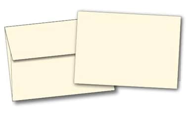 Desktop Publishing Supplies Heavyweight Small Blank CreamNaturalOffWhite Greeting Card Set 100 Cards A1 Envelopes NoteThank You Size