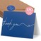 Durabasics 120 Heavyweight Blank Thank You Cards with Envelopes Stickers Premium Thank You Notes with Envelopes Set Bulk Classic Navy Blue Bulk Pack 4 x 6 Inches 120 Pack