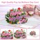 FaCraft 3D Pop Up Mothers Day Card Handmade Red Carnations Daisies Flower Greeting Card with White Pearlescent Envelope Blank Insert Seal for Best Mom Wife Grandma Daughter