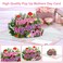 FaCraft 3D Pop Up Mothers Day Card Handmade Red Carnations Daisies Flower Greeting Card with White Pearlescent Envelope Blank Insert Seal for Best Mom Wife Grandma Daughter