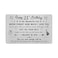 FALOGIJE Son 21st Birthday Card Gifts for 21 Year Old Son 21st Birthday Decorations for Him Men Engraved Metal Wallet Card