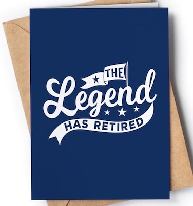 Greeting Cards Funny Retirement Cards for Women Men Coworker Leaving Goodbye Cards The Legend Has Retired
