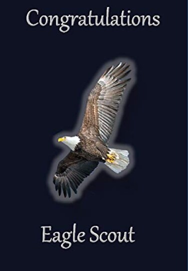 Aquinas Eagle Glowing Eagle Congratulations Card for Eagle Scout Gift or Present