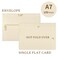 Goefun Cream Blank Flat Note Cards and Envelopes NOT FOLDED 5x7 Flat Cream Cardstock and A7 Envelopes Self Seal 100 Pack for Wedding Invitations DIY Postcards Thank You Cards All Occasion