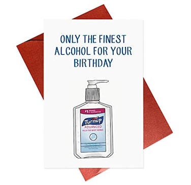 Gonzey Alcohol Quarantine CardSocial Distancing CardsFunny Birthday Card for Him Her Friend