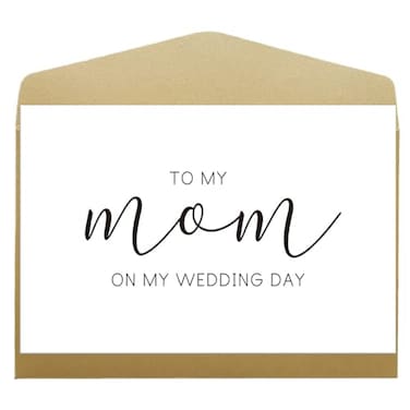 Goroar To My Mom on My Wedding Day Card Wedding Day Card to Mum Card for Mom on My Wedding Day