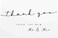 GSM Brands Thank You Cards for Wedding Mr and Mrs Theme 100 Cards with Envelopes