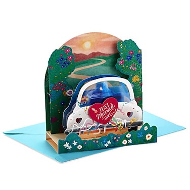 Hallmark Paper Wonder Displayable Pop Up Wedding Card Just Married