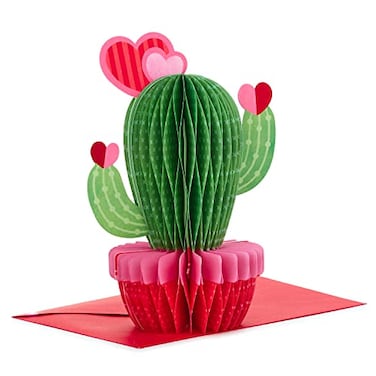 Hallmark Paper Wonder Pop Up Valentines Day Card Cactus