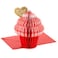 Hallmark Paper Wonder Pop Up Valentines Day Card Honeycomb Cupcake