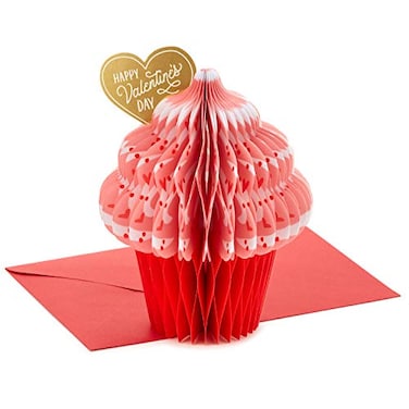 Hallmark Paper Wonder Pop Up Valentines Day Card Honeycomb Cupcake