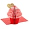 Hallmark Paper Wonder Pop Up Valentines Day Card Honeycomb Cupcake