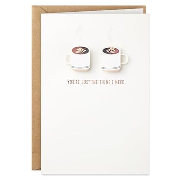 Hallmark Signature Love Card So Happy I Have You Coffee for Birthday Anniversary Valentines Day