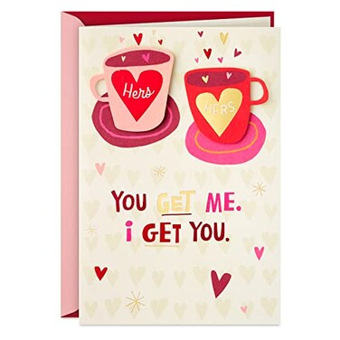 Hallmark Valentines Day Card for Wife Girlfriend or Friend Hers and Hers Coffee